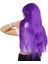 Uzun Kahküllü Fiber Sentetik Peruk / Mor 3