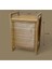 Orta Boy Ahşap Bambu Kirli Sepeti 40X35X60 2