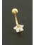 Yıldız Zirkon Taşlı Çelik Piercing 1 Adet 1