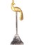 Metal Biblo Tavuskuşu -Gümüş 7,5X7X22 Cm. 1