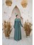 Ankanoor Mint Gizli Patlı Biyeli Abaya Kol Ferace ANKA255058 1