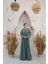 Ankanoor Mint Gizli Patlı Biyeli Abaya Kol Ferace ANKA255058 3