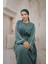 Ankanoor Mint Gizli Patlı Biyeli Abaya Kol Ferace ANKA255058 4