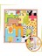 Renkli 15 Hayvanlı Geometrik Ahşap Puzzle 1