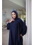 Ankanoor Lacivert Medine Ipeği Şallı Namaz Elbisesi ANKA255047 5