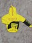 3-9 Yaş Naskılı Ön Fermuar Detaylı Kol Ek Kapşonlu Sweatshirt Sarı 1