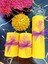 Dekoratif Petek Mum Büyük Çiçekli Set Bal Mumu Mum Beeswax Candle 4 Lü Set 3