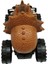 Sürtmeli Dinazor Robota Dönüşen Araba 14 cm - Kahverengi 4