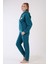 Kadın Uzun Kollu Kapüşonlu Fermuarlı Manşetli Paça Silver Pine Renk Polar Pijama Takımı C6T0N0503 3