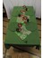 Yaprak Deve Tabanı Desenli Siyah Arka Plan Baskılı Runner Servis 40X150 cm 2
