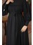 Ankanoor Siyah Çift Bantlı Salaş Elbise ANKA255069 5