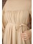 Ankanoor Açık Bej Çift Bantlı Salaş Elbise ANKA255069 7