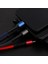 Işıklı Anahtarlık Model 3 In 1 USB Çıkışlı Mikro,type-C ve Iphone Uyumlu Şarj Kablosu ( Lisinya ) 4
