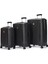 04PC7060 Polipropilen 3 Lü Valiz Seti Siyah 1