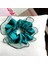Kadın Yeşil Kenarları Tül Scrunchie Büyük Boy Simit Toka 2