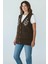 Kadın Önü Düğmeli Cepli Işlemeli Angora Yelek 2