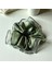 Kadın Haki Kenarları Tül Scrunchie Büyük Boy Simit Toka 3