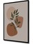 Çerçeve Görünümlü Minimalist Bitki Desenli Dekoratif Ahşap Mdf Tablo Dikdörtgen Tablo 2