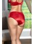 Saten Toparlayıcı Minimizer Sütyen ve Yüksek Bel Slip Külot Takım Kırmızı (BRF31521) 5
