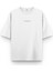 Beyaz Yarı Oversize Tshirt Balerin Find Your Rhythm Minimal Baskılı Oversize Tişört 1386 2