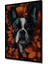 Çerçeve Görünümlü Boston Terrier Sonbahar Ahşap Mdf Dekoratif Tablo Dikdörtgen Tablo 2