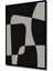 Çerçeve Görünümlü Soyut Sanat Siyah Beyaz Dekoratif Ahşap Mdf Tablo Dikdörtgen Tablo 2