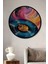 Çerçeve Görünümlü Kozmik Plak Renk Cümbüşü Ahşap Mdf Dekoratif Tablo Yuvarlak Tablo 1