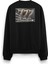 777 Numeroloji Spiritüel Sırt Baskılı Siyah Oversize Sweatshirt S1211 1