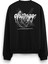Not Change Değişmemek Sırt Baskılı Siyah Oversize Sweatshirt S1205 1