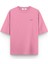 Certified Member Baskılı Yarı Oversize Pembe Tshirt 1397 2