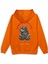 Doberman Sırt Baskılı Kapüşonlu Oversize Sweatshirt Köpekli Turuncu Hoodie H1193 1