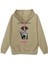Shut Your Mouth Sırt Baskılı Kapüşonlu Oversize Sweatshirt Bej Hoodie H1194 1