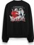 True Love Melek Sırt Baskılı Siyah Oversize Sweatshirt S1215 1