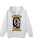 Daffy Duck Sırt Baskılı Kapüşonlu Oversize Sweatshirt Beyaz Hoodie H1393 1