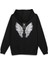 Trust In God Melek Kanadı Angel Baskılı Kapüşonlu Oversize Sweatshirt Siyah Hoodie H1387 1