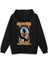 Daffy Duck Sırt Baskılı Kapüşonlu Oversize Sweatshirt Siyah Hoodie H1393 1