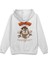 Tazmanian Devil Tazmanya Canavarı Sırt Baskılı Kapüşonlu Oversize Sweatshirt Beyaz Hoodie H1392 1