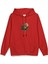 Teddy Bear Baskılı Kapüşonlu Oversize Sweatshirt Kırmızı Hoodie H1069 1