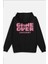 Game Over Sırt Baskılı Kapüşonlu Oversize Sweatshirt Siyah Hoodie H1199 1
