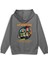 Toy Story Sırt Baskılı Kapüşonlu Oversize Sweatshirt Gri Hoodie H1391 1