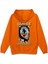 Daffy Duck Sırt Baskılı Kapüşonlu Oversize Sweatshirt Turuncu Hoodie H1393 1