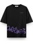 Graffiti Tag Baskılı Yarı Oversize T-Shirt 1240 1