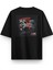 Siyah Oversize Tshirt Midnight Skull Sırt Baskılı Oversize Yazılı Unisex Tişört 1255 1