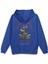 Doberman Sırt Baskılı Kapüşonlu Oversize Sweatshirt Köpekli Mavi Hoodie H1193 1
