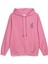 Tom & Jerry Baskılı Kapüşonlu Oversize Sweatshirt Pembe Hoodie H1381 2