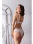 Çiçekli Sütyen ve Slip Külot Takım Ekru (32061) 2