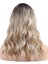 Dalgalı Kısa Perçemli Fiber Sentetik Peruk / Kahve / Platin Ombre ve Röfleli 5