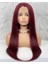 Gerçek Front Lace Tül Peruk / Düz / Koyu Kızıl 70/75CM 2