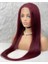 Gerçek Front Lace Tül Peruk / Düz / Koyu Kızıl 70/75CM 4