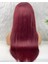 Gerçek Front Lace Tül Peruk / Düz / Koyu Kızıl 70/75CM 5